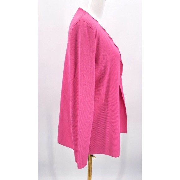 Lafayette 148 Tank Top And Cardigan Sweater Barbie Pink Knit Size Medium M - Picture 4 of 9